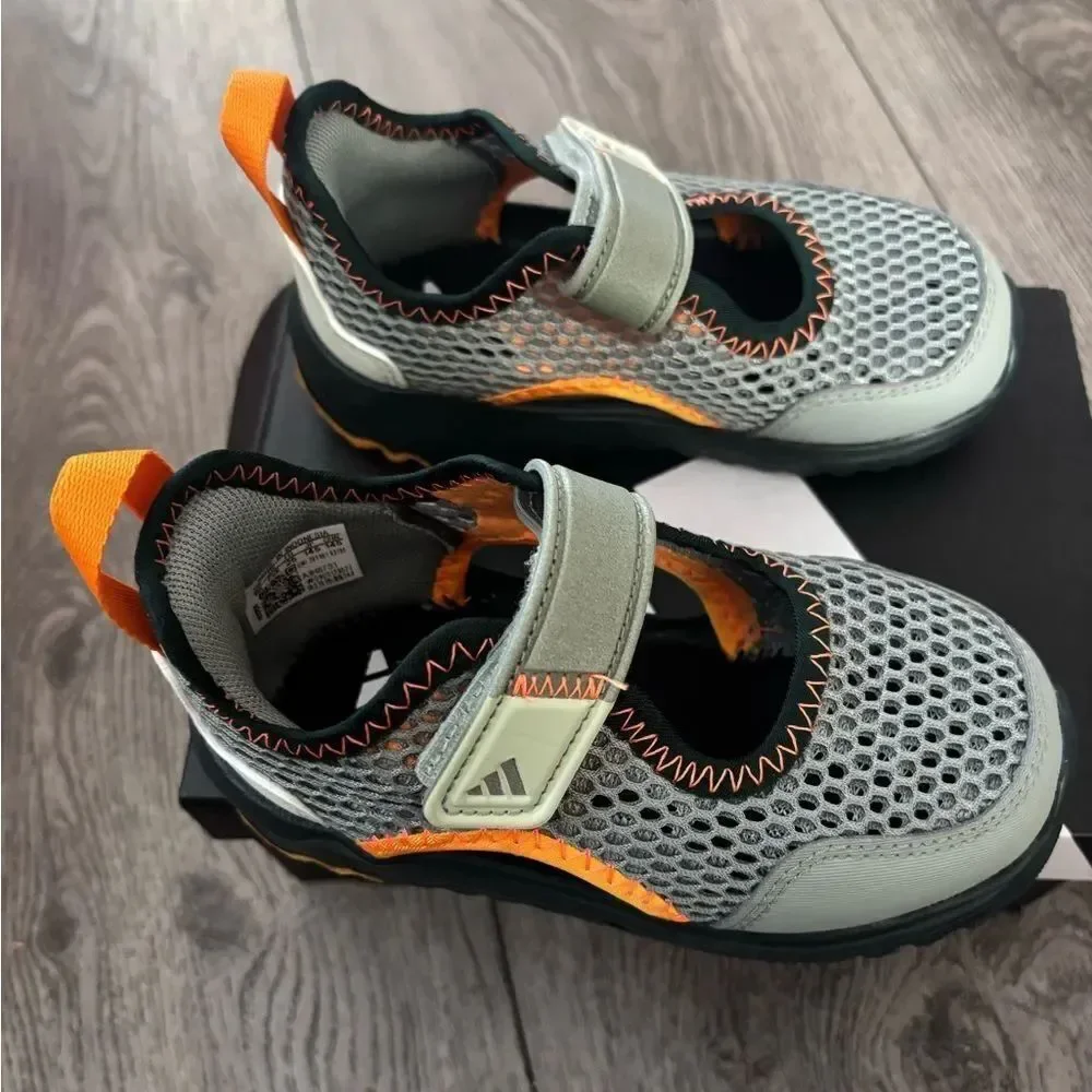 Adidas summer flex I Kids Gray and Orange Athletic Shoes